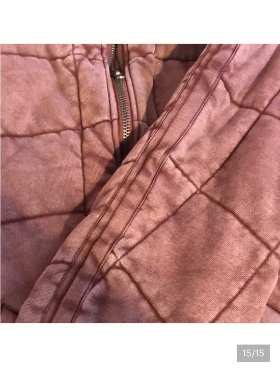 Free People Oversized Quilted Dolman Jacket Cherry Cola great size XS - Picture 12 of 12